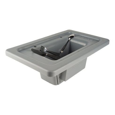 La Chute | Récupérateur de couverts magnétique Jr. Chute, pour Slim Jim de 23 gallons, gris