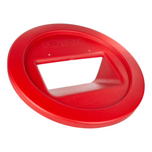 La Chute | Chute II Récupérateur de couverts magnétique, convient aux contenants ronds de 32 et 44 gallons, rouge