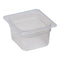 Cambro | Bac gastronome translucide de taille 1/6