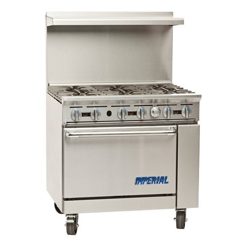 Imperial Gas Pro Series Range, 36", 6 Burners