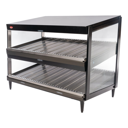 Hatco GRSDS-41D Glo-Ray Slant 2 Shelf Merchandiser Display Warmer, Black, FINAL SALE