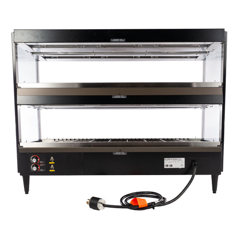 Hatco GRSDS-41D Glo-Ray Slant 2 Shelf Merchandiser Display Warmer, Black, FINAL SALE