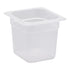 Cambro | Bac gastronome translucide de taille 1/6