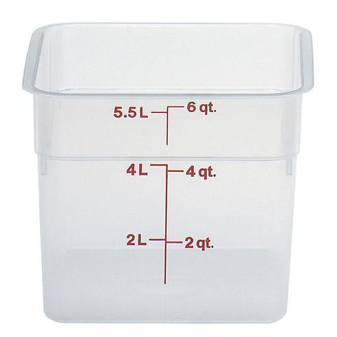 Cambro CamSquare Food Storage Container, Translucent