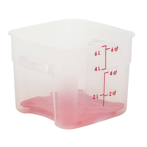 Cambro CamSquares FreshPro Storage Container, 6 qt, Translucent