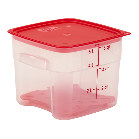 Cambro CamSquares FreshPro Storage Container, 6 qt, Translucent