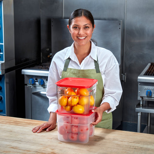 Cambro CamSquares FreshPro Storage Container, 6 qt, Translucent