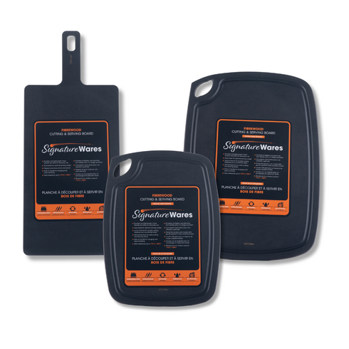 Logiciels de signature | Ensemble de 3 planches en fibre de bois, naturel ou ardoise