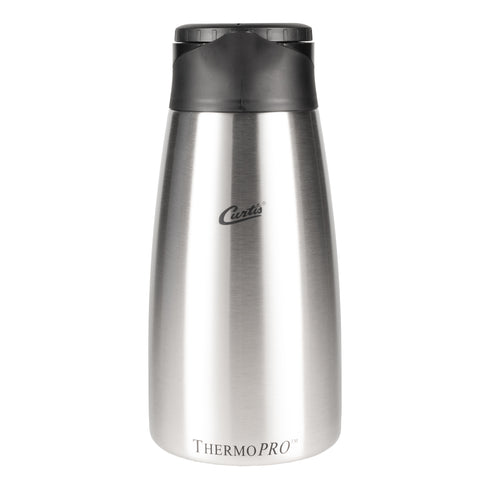 Curtis ThermoPro Vacuum Insulated Server, 1.9 L, Stainless Steel/Black