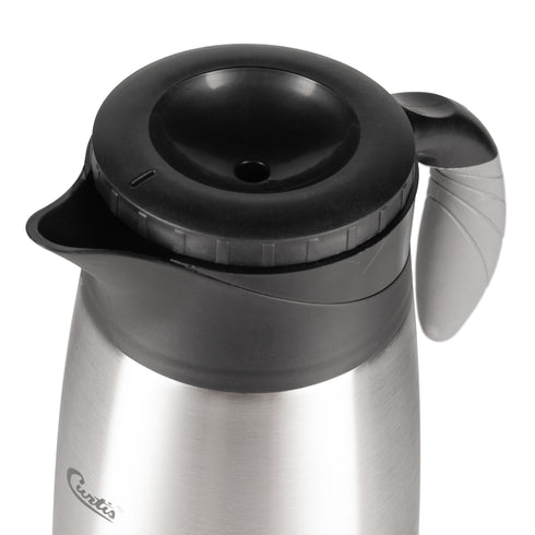 Curtis ThermoPro Vacuum Insulated Server, 1.9 L, Stainless Steel/Black
