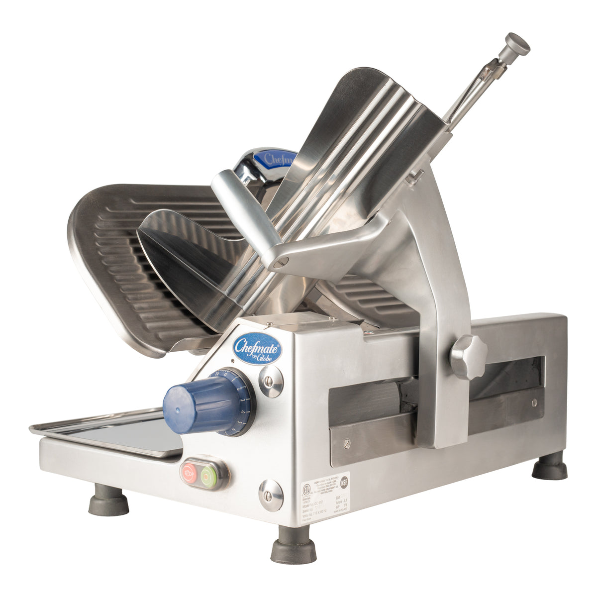 Globe | Chefmate GC512 Medium Duty Manual Meat Slicer, 12", 1/3 HP ...