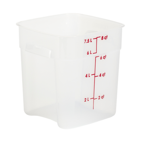 Cambro CamSquares FreshPro Storage Container, 8 qt, Translucent