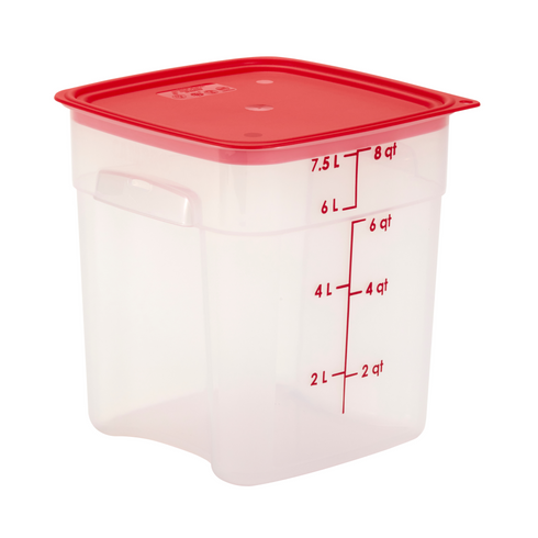 Cambro CamSquares FreshPro Storage Container, 8 qt, Translucent