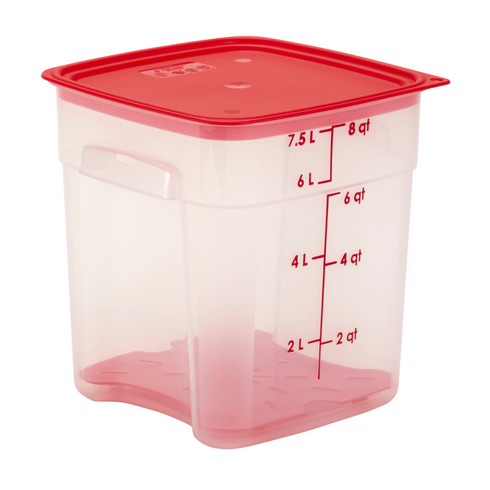 Cambro CamSquares FreshPro Storage Container, 8 qt, Translucent