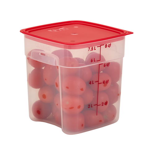 Cambro CamSquares FreshPro Storage Container, 8 qt, Translucent