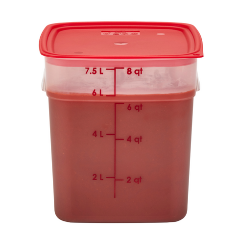 Cambro CamSquares FreshPro Storage Container, 8 qt, Translucent