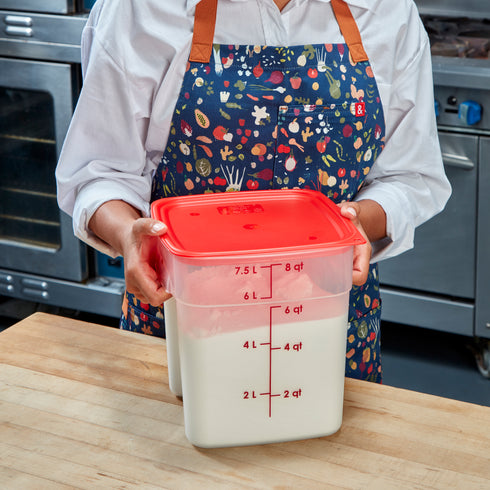 Cambro CamSquares FreshPro Storage Container, 8 qt, Translucent