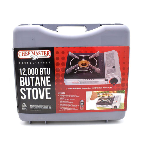 Chef Master 90235 Portable Butane Stove, 12,000 BTU