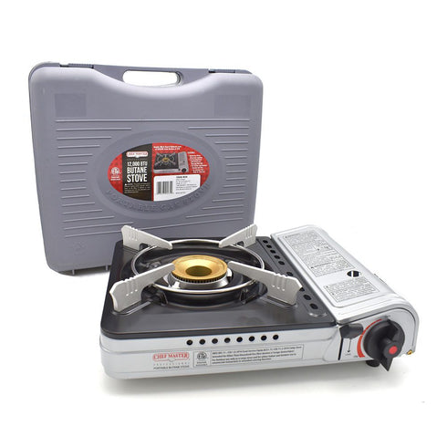 Chef Master 90235 Portable Butane Stove, 12,000 BTU