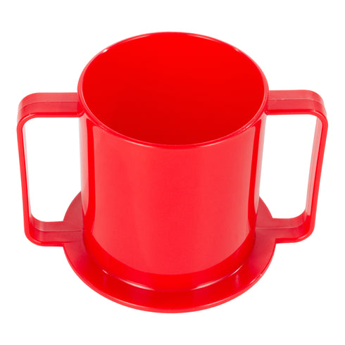 BIOS | Tasse à deux poignées avec 2 couvercles, 8 oz, rouge