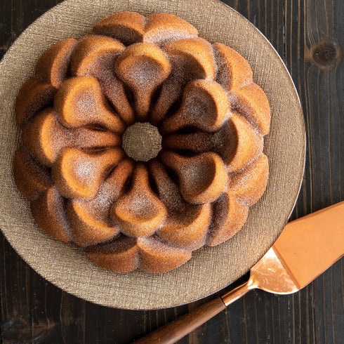 Nordic Ware Magnolia Bundt Pan, 10 Cup, Cast Aluminum Toffee Finish, FINAL SALE