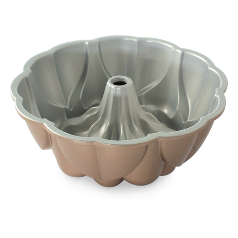 Nordic Ware Magnolia Bundt Pan, 10 Cup, Cast Aluminum Toffee Finish, FINAL SALE