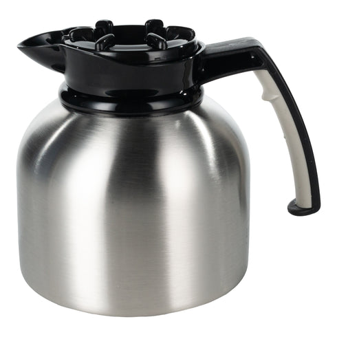 Service Ideas Brew 'N' Pour Brew-Thru Vacuum Insulated Decanter, 1.9 L, Stainless Steel