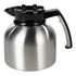 Service Ideas Brew 'N' Pour Brew-Thru Vacuum Insulated Decanter, 1.9 L, Stainless Steel