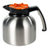 Service Ideas Brew 'N' Pour Brew-Thru Vacuum Insulated Decanter, 1.9 L, Stainless Steel