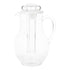 Service Ideas Pitcher with Ice Tube, 3 L, Clear Plastic