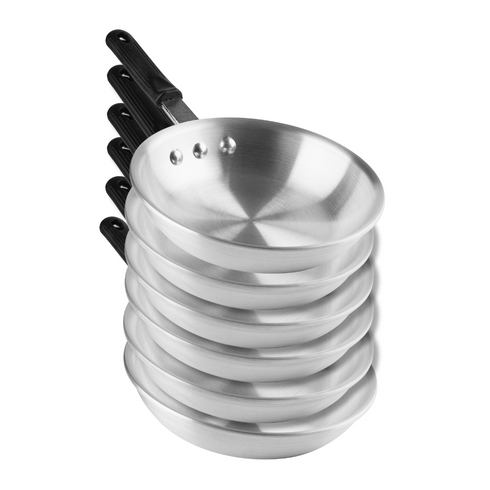 Logiciels de signature | Poêle à frire, aluminium, fini naturel, 8" (paquet de 6)