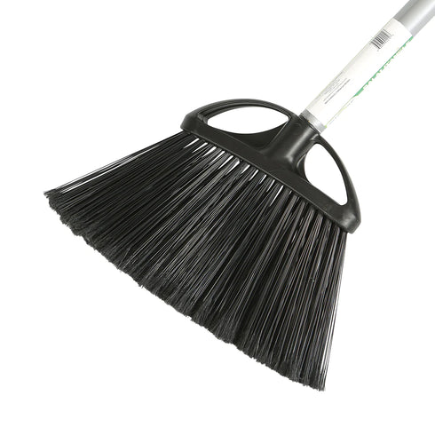 Globe Lobby Angle Broom, 10" Head, Black/Silver