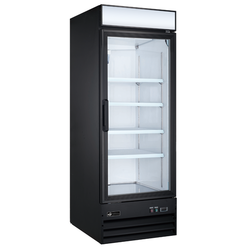 EFI X-Line C1-27GDVCX 29" Single Glass Door Cooler, Black