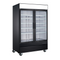 EFI X-Line C2-53GDVCX 53" Double Glass Door Cooler, Black