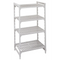 Cambro Premium Series Camshelving Starter Kit, 4 Vented Shelves, 24" x 48" x 64", Speckled Grey, FINAL SALE