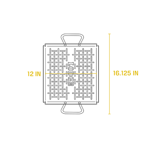 Lodge Grilling Pan with Handles, 12" x 13", Carbon Steel, FINAL SALE