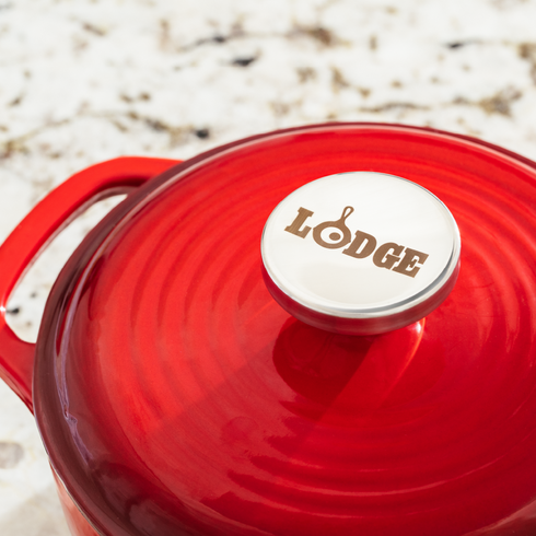 Lodge Dutch Oven, 1.5 qt, Enamel Cast Iron, Red, FINAL SALE
