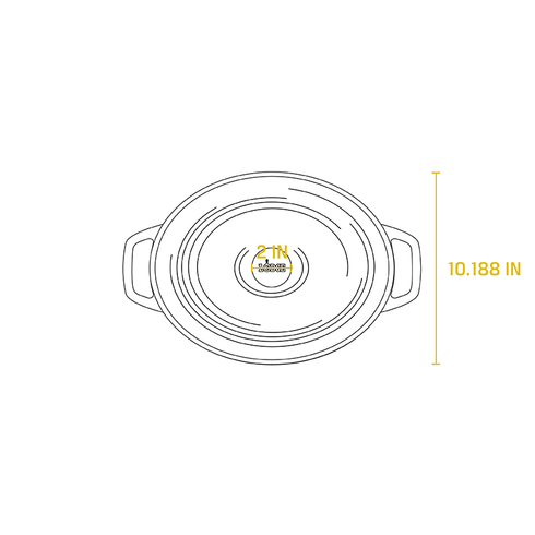 Loge | Cocotte ovale, 7 pintes, fonte émaillée