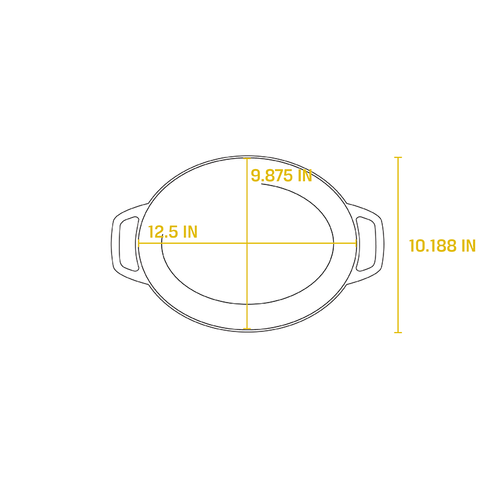 Loge | Cocotte ovale, 7 pintes, fonte émaillée
