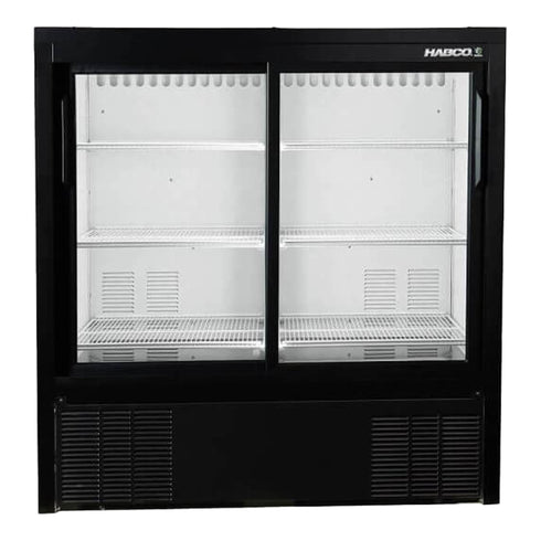Habco ESM14SL48HC Impulse Cold Space Merchandiser Refrigerator, Double Glass Slide Doors, 47" x 48" Tall, 115V