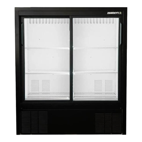 Habco ESM14SL54HC Impulse Cold Space Merchandiser Refrigerator, Double Glass Slide Doors, 47" x 54" Tall, 115V