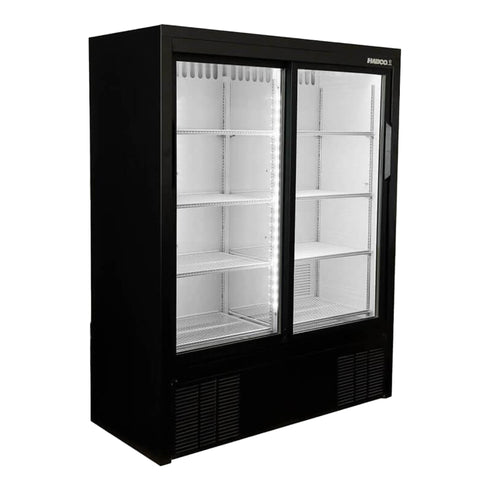 Habco ESM14SL60HC Impulse Cold Space Merchandiser Refrigerator, Double Glass Slide Doors, 47" x 60" Tall, 115V