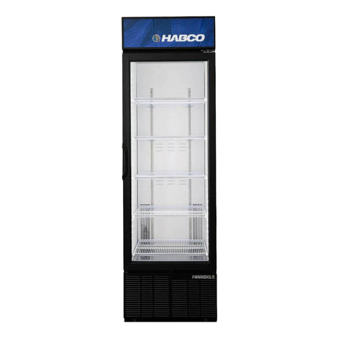 Habco ESM18HC Slimline Cold Space Merchandiser Refrigerator, Single Glass Swing Door, 24", 115V