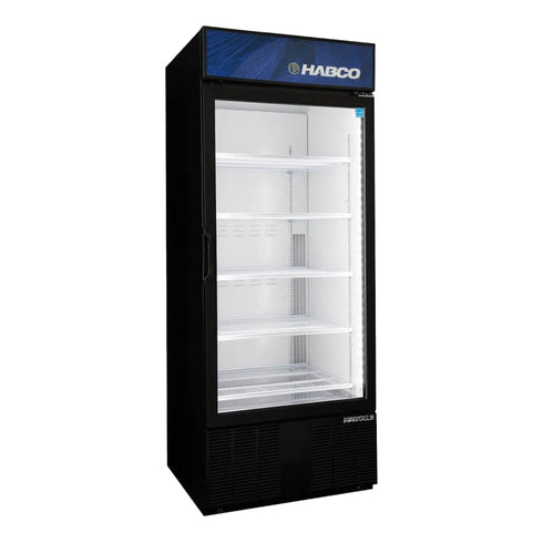 Habco ESM28HC Cold Space Merchandiser Refrigerator, Single Glass Swing Door, 30", 115V