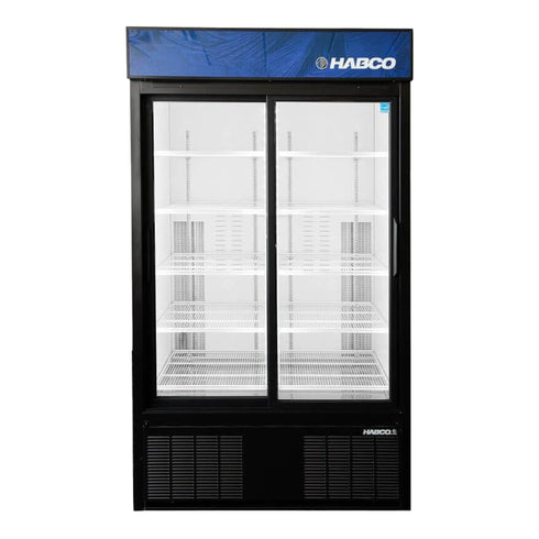 Habco ESM42HC Cold Space Merchandiser Refrigerator, Double Glass Sliding Doors, 48", 115V