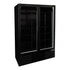 Habco ESM49HCBATD Cold Space Merchandiser Refrigerator, Double Glass Swing Tall Doors, 54", Black/Black, 115V