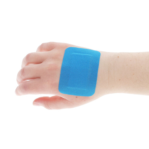 BIOS Blue Metal Detectable Large Patch Bandages, 2" x 3" (50-pack)