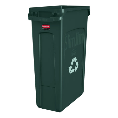 Rubbermaid Slim Jim Recycling Container, 23 Gal