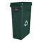 Rubbermaid Slim Jim Recycling Container, 23 Gal