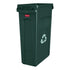 Rubbermaid Slim Jim Recycling Container, 23 Gal
